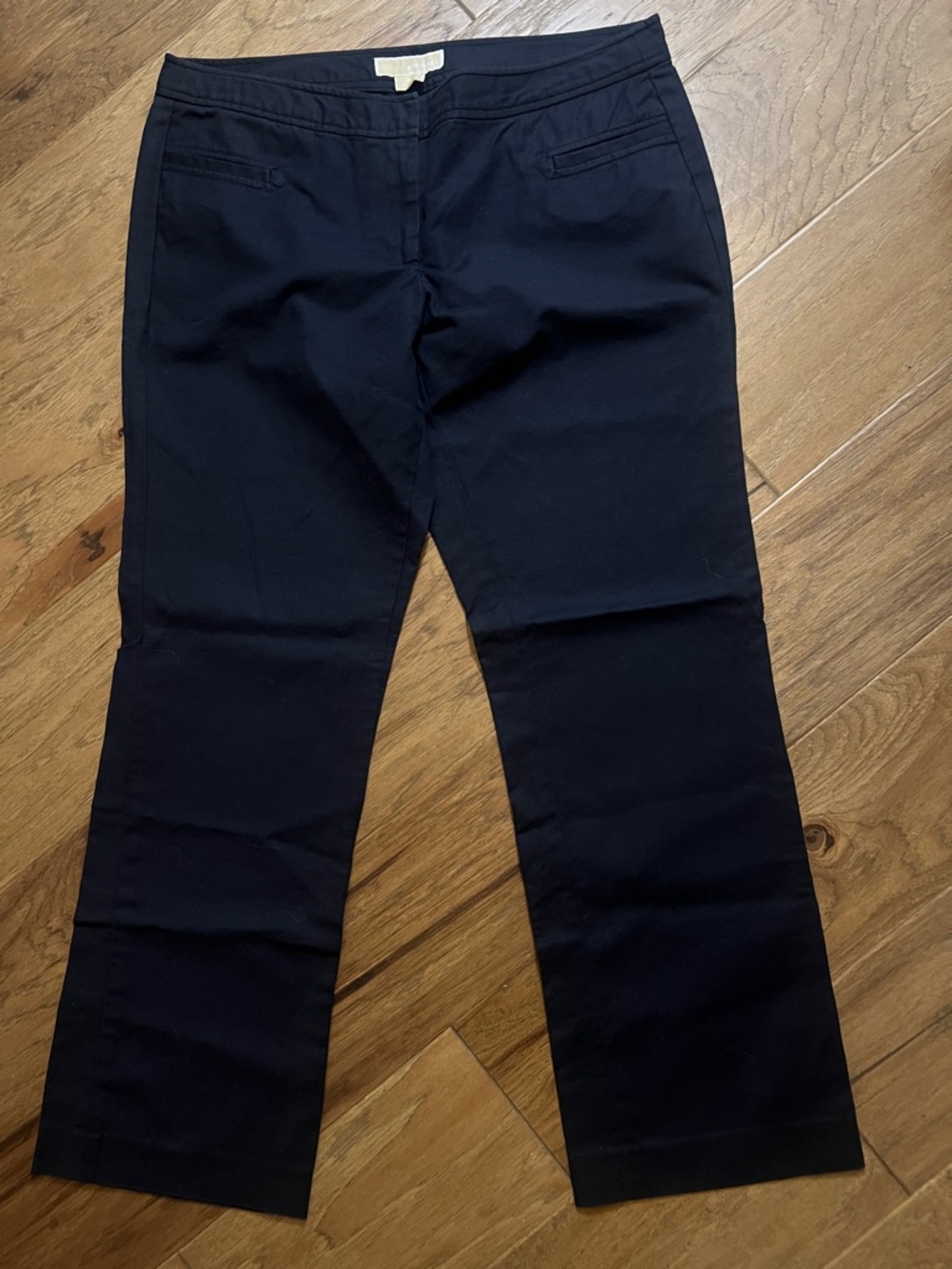 Michael Kors Navy Straight Leg Pants Women’s Size 12 P Flat Front